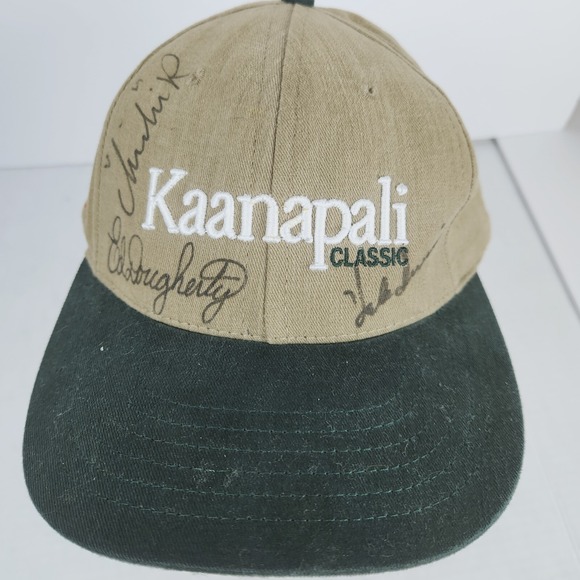 Vintage‎ Autographed Golf Kaanapali Hawaii Snapback Hat Cap Maui Beach USA 90s